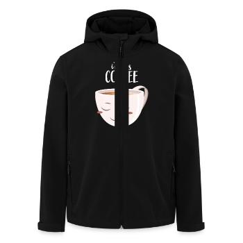 I'm His Coffee | I'm Her Donut (Part 2) - Veste softshell homme en polyester recyclé Stanley/Stella - noir - Devant - AI Model Male 185 light (185cm)