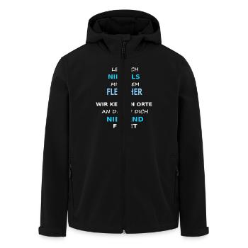 fleischer - Recycelte Männer Softshell-Jacke von Stanley/Stella - Schwarz - Vorne - AI Model Male 185 light (185cm)