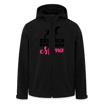 Deutsch Kurzhaar - Recycelte Männer Softshell-Jacke von Stanley/Stella - Schwarz - Vorne - AI Model Male 185 light (185cm)
