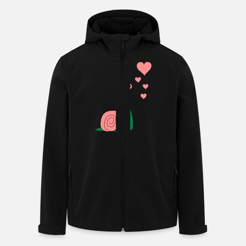 schnecke_verliebt_02 - Recycelte Männer Softshell-Jacke von Stanley/Stella - Schwarz