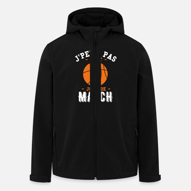jour de match basketball 2 - Veste softshell homme en polyester recyclé Stanley/Stella - noir