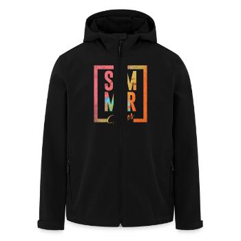 summer vibes été palmier - Veste softshell homme en polyester recyclé Stanley/Stella - noir - Devant - AI Model Male 185 light (185cm)