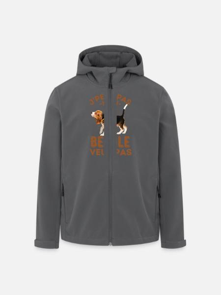 Chien de race beagle - Veste softshell homme en polyester recyclé Stanley/Stella - noir