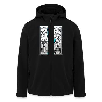 Statue of libertyNew York - Men’s Recycled Softshell Jacket by Stanley/Stella - black - Front - AI Model Male 185 light (185cm)