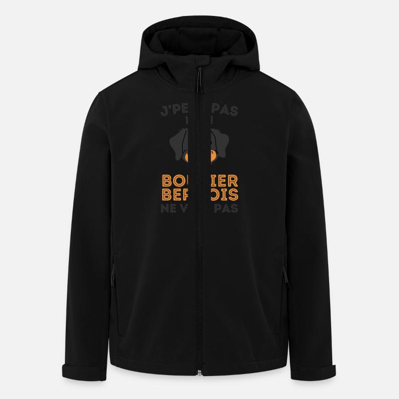 Chien de race bouvier bernois - Veste softshell homme en polyester recyclé Stanley/Stella - noir