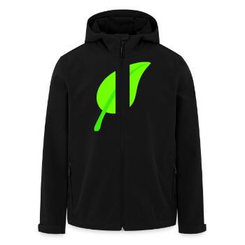 Vert belle feuille Eco Printemps Eté Nature - Veste softshell homme en polyester recyclé Stanley/Stella - noir - Devant - AI Model Male 185 light (185cm)