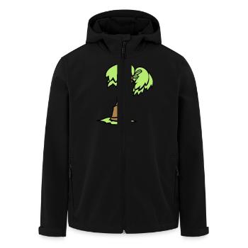 Palm Tree Island Tree Beach Holiday Coconut Sea Cool - Men’s Recycled Softshell Jacket by Stanley/Stella - black - Front - AI Model Male 185 light (185cm)