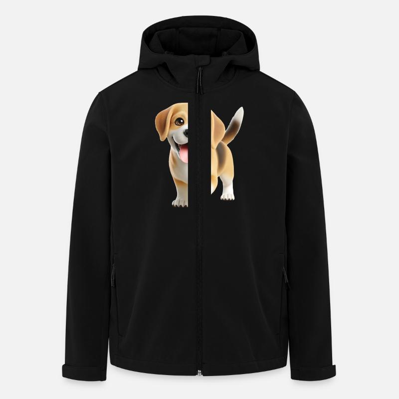 Chien 3 - Veste softshell homme en polyester recyclé Stanley/Stella - noir