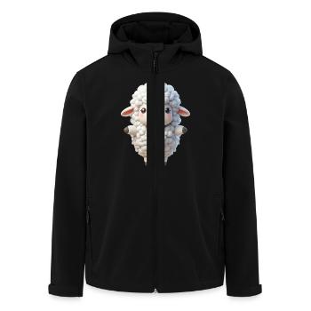 Sheep 1 - Men’s Recycled Softshell Jacket by Stanley/Stella - black - Front - AI Model Male 185 light (185cm)