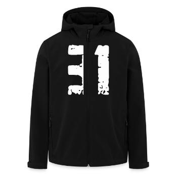 31 Nombre Vintage - Veste softshell homme en polyester recyclé Stanley/Stella - noir - Devant - AI Model Male 185 light (185cm)
