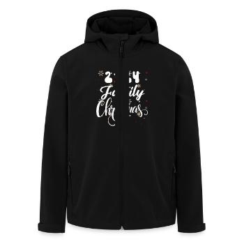 2024 family Christmas - Men’s Recycled Softshell Jacket by Stanley/Stella - black - Front - AI Model Male 185 light (185cm)