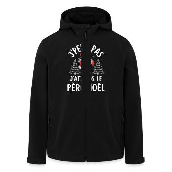 Jpeux pas j attends le père Noël - Veste softshell homme en polyester recyclé Stanley/Stella - noir - Devant - AI Model Male 185 light (185cm)