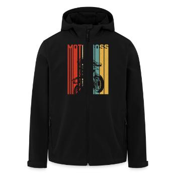 Motocross MX Supercross Enduro Dirt Bike - Veste softshell homme en polyester recyclé Stanley/Stella - noir - Devant - AI Model Male 185 light (185cm)