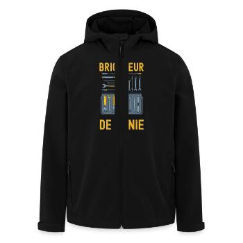 Génie du bricolage Bricoleur - Veste softshell homme en polyester recyclé Stanley/Stella - noir - Devant - AI Model Male 185 light (185cm)