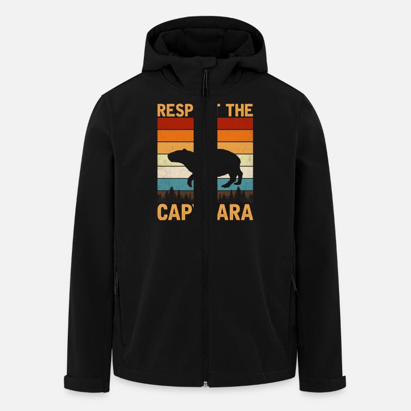 Capybara - Veste softshell homme en polyester recyclé Stanley/Stella - noir