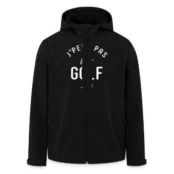 Golf Je peux pas j'ai Golf golfeur sport - Veste softshell homme en polyester recyclé Stanley/Stella - noir - Devant - AI Model Male 185 light (185cm)