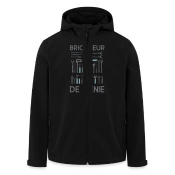 Bricoleur de génie outils de bricolage - Veste softshell homme en polyester recyclé Stanley/Stella - noir - Devant - AI Model Male 185 light (185cm)