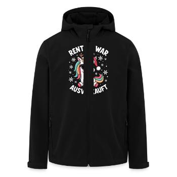 Rentier war ausverkauft Einhorn - Recycelte Männer Softshell-Jacke von Stanley/Stella - Schwarz - Vorne - AI Model Male 185 light (185cm)