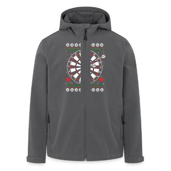 Darts Dart Dartboard Ugly Christmas - Recycelte Männer Softshell-Jacke von Stanley/Stella - Anthrazit - Vorne - AI Model Male 185 light (185cm)