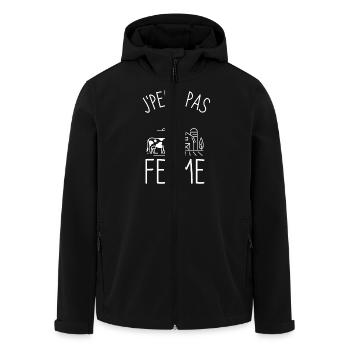 Fermier fermière agricole - Veste softshell homme en polyester recyclé Stanley/Stella - noir - Devant - AI Model Male 185 light (185cm)