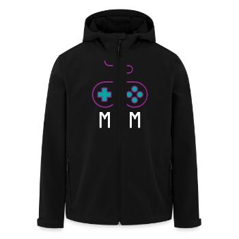 Maman Gamer - Veste softshell homme en polyester recyclé Stanley/Stella - noir - Devant - AI Model Male 185 light (185cm)