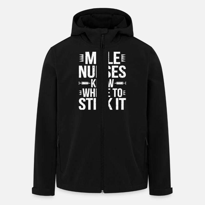 Blague pour les aidants masculins - Veste softshell homme en polyester recyclé Stanley/Stella - noir