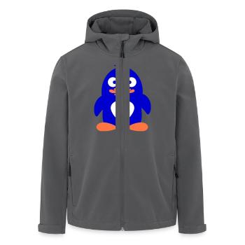 Penguin Mustache Sir Mr. Mr. Mustache Beard - Men’s Recycled Softshell Jacket by Stanley/Stella - black - Front - AI Model Male 185 light (185cm)