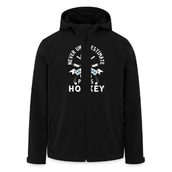 Hockey - Men’s Recycled Softshell Jacket by Stanley/Stella - black - Front - AI Model Male 185 light (185cm)