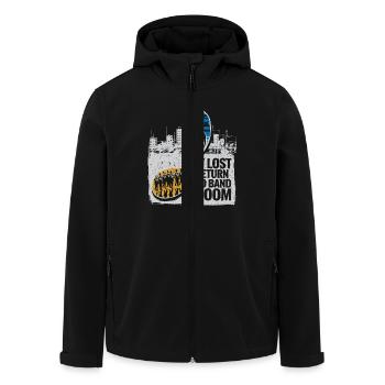 Für Fans der Marching Band - Recycelte Männer Softshell-Jacke von Stanley/Stella - Schwarz - Vorne - AI Model Male 185 light (185cm)