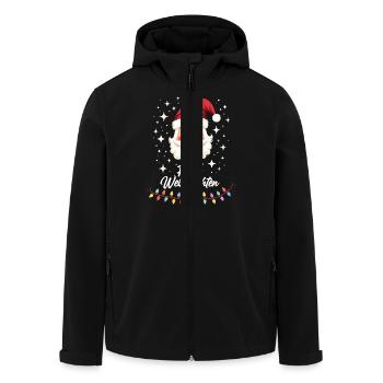 Frohe Weihnachten - Familien-Lustig - Recycelte Männer Softshell-Jacke von Stanley/Stella - Schwarz - Vorne - AI Model Male 185 light (185cm)
