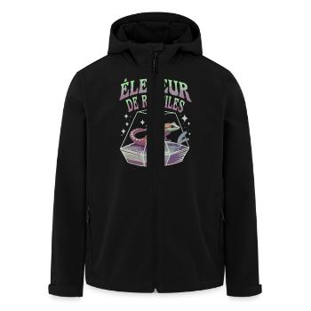 Éleveur de reptiles - Veste softshell homme en polyester recyclé Stanley/Stella - noir - Devant - AI Model Male 185 light (185cm)