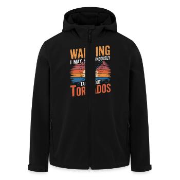 For tornado hunters and weather enthusiasts - Men’s Recycled Softshell Jacket by Stanley/Stella - black - Front - AI Model Male 185 light (185cm)