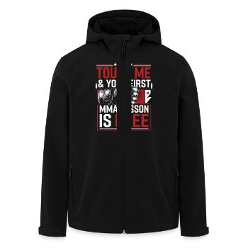 Für echte Kampfsportler - Recycelte Männer Softshell-Jacke von Stanley/Stella - Schwarz - Vorne - AI Model Male 185 light (185cm)