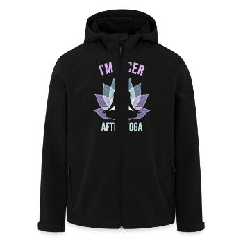 Drôle Yoga Méditation Chakra Jeu de mots - Veste softshell homme en polyester recyclé Stanley/Stella - noir - Devant - AI Model Male 185 light (185cm)