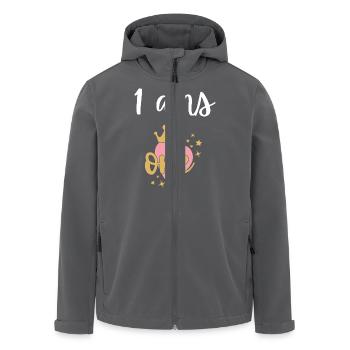 1. 1 Jahr. 1. JUBILÄUM. 1-JÄHRIGES JUBILÄUM. ANNI - Recycelte Männer Softshell-Jacke von Stanley/Stella - Anthrazit - Vorne - AI Model Male 185 light (185cm)