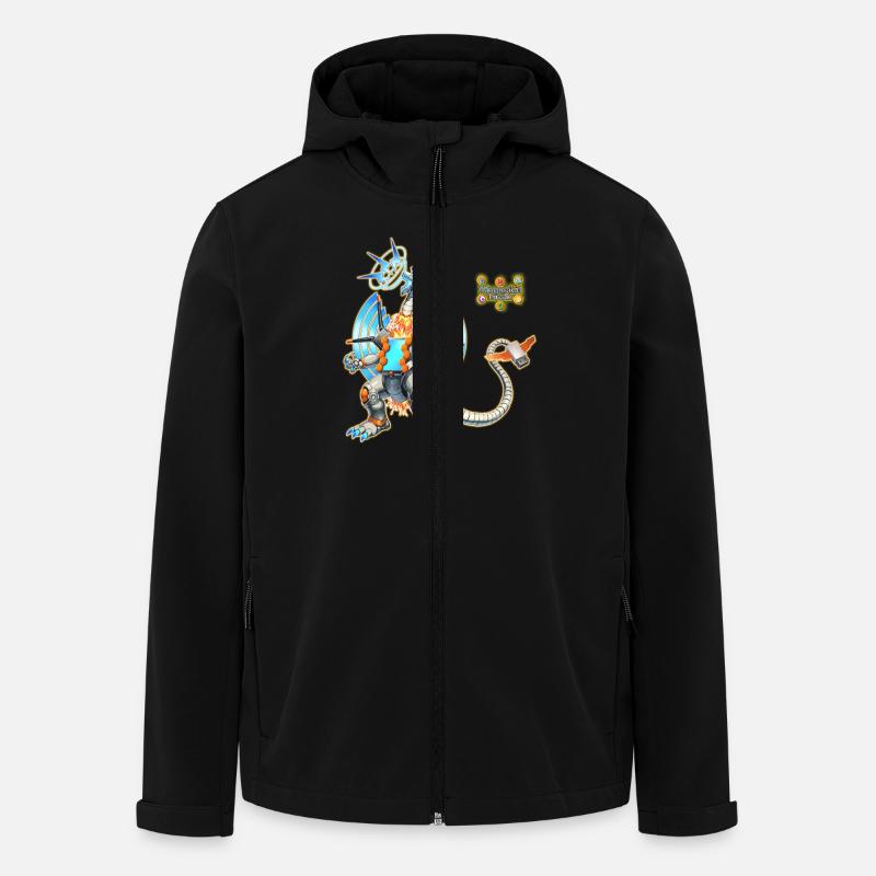 Wi-Fi Drache - Recycelte Männer Softshell-Jacke von Stanley/Stella - Schwarz