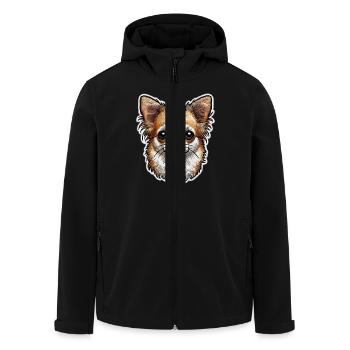 Chihuahua - Men’s Recycled Softshell Jacket by Stanley/Stella - black - Front - AI Model Male 185 light (185cm)