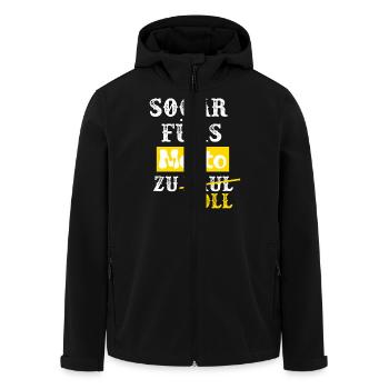 Abschluss Design " Sogar fürs Motto zu Faul" - Recycelte Männer Softshell-Jacke von Stanley/Stella - Schwarz - Vorne - AI Model Male 185 light (185cm)