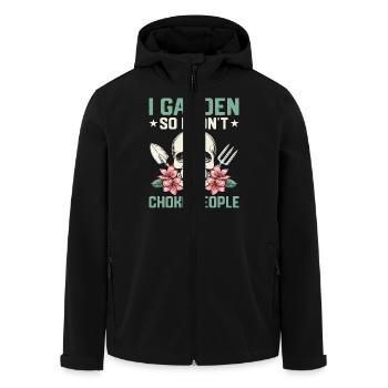 I Garden So I Don't Choke People Botanical Gardeni - Recycelte Männer Softshell-Jacke von Stanley/Stella - Schwarz - Vorne - AI Model Male 185 light (185cm)