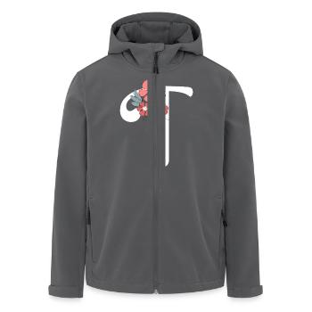 Lettre t fleurs minimalistes - Veste softshell homme en polyester recyclé Stanley/Stella - charbon - Devant - AI Model Male 185 light (185cm)