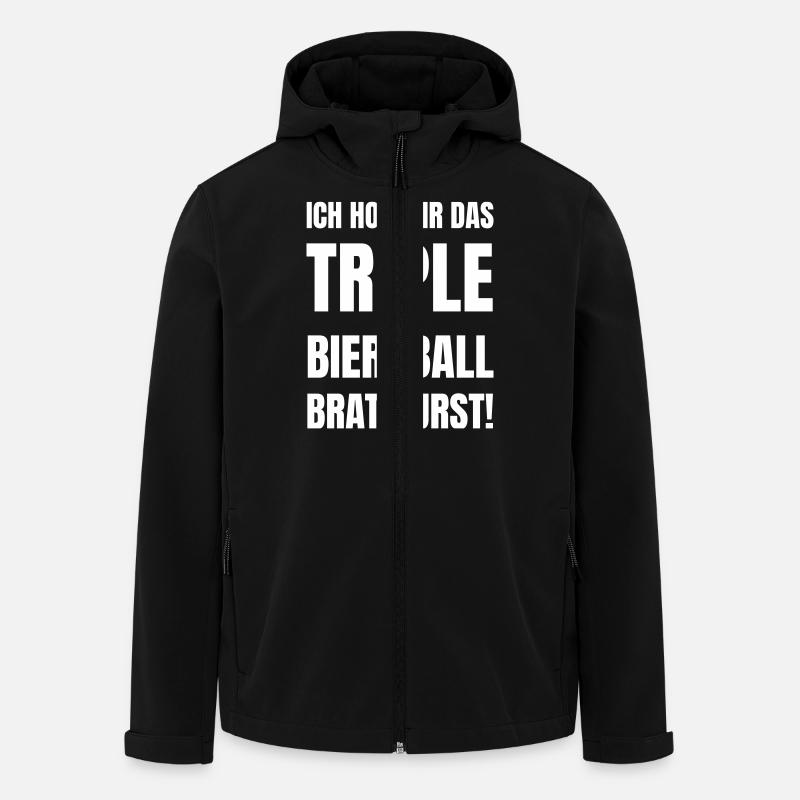 Bier, Ball, Bratwurst. - Recycelte Männer Softshell-Jacke von Stanley/Stella - Schwarz
