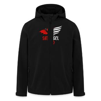Engel Teufel Teufel gut böse Witz - Recycelte Männer Softshell-Jacke von Stanley/Stella - Schwarz - Vorne - AI Model Male 185 light (185cm)