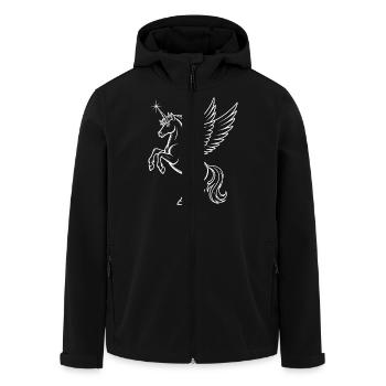 Unicorn - Unicorn - Men’s Recycled Softshell Jacket by Stanley/Stella - black - Front - AI Model Male 185 light (185cm)