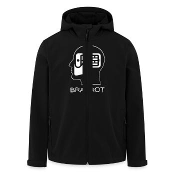 Funny Brainrot Phone Addiction Satire Graphique - Veste softshell homme en polyester recyclé Stanley/Stella - noir - Devant - AI Model Male 185 light (185cm)