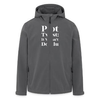 Plot Twist Es war nicht Delulu Lustige Meme-Kleidung - Recycelte Männer Softshell-Jacke von Stanley/Stella - Anthrazit - Vorne - AI Model Male 185 light (185cm)