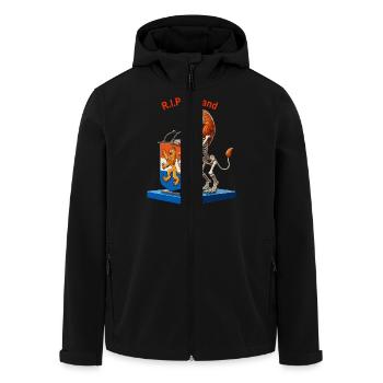 Holland Leeuw, Politiker - Recycelte Männer Softshell-Jacke von Stanley/Stella - Schwarz - Vorne - AI Model Male 185 light (185cm)