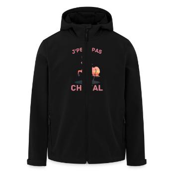 Jpeux pas j ai cheval - Veste softshell homme en polyester recyclé Stanley/Stella - noir - Devant - AI Model Male 185 light (185cm)