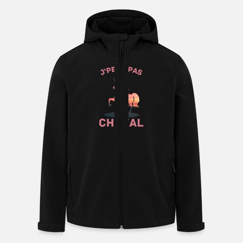 Jpeux pas j ai cheval - Veste softshell homme en polyester recyclé Stanley/Stella - noir