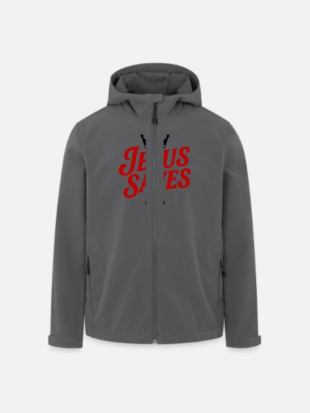 Jesus Rettet Kreuz - Recycelte Männer Softshell-Jacke von Stanley/Stella - Schwarz