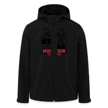 Alpinisme en montagne - Veste softshell homme en polyester recyclé Stanley/Stella - noir - Devant - AI Model Male 185 light (185cm)